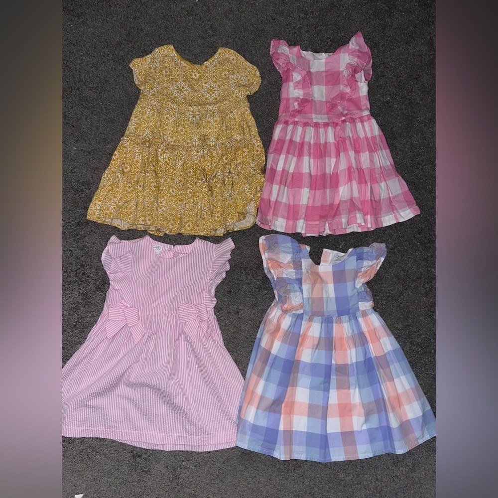 Girls 4T Dress Lot – 4-Piece Spring & Summer Fancy Dresses